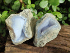 Polished Blue Lace Agate Geodes x 22 From Nsanje, Malawi - Toprock Gemstones and Minerals 