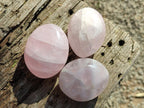 Polished Gemmy Rose Quartz Palm Stones x 24 From Madagascar - Toprock Gemstones and Minerals 