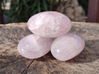 Polished Gemmy Rose Quartz Palm Stones x 24 From Madagascar - Toprock Gemstones and Minerals 