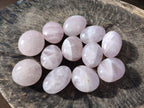 Polished Gemmy Rose Quartz Palm Stones x 24 From Madagascar - Toprock Gemstones and Minerals 