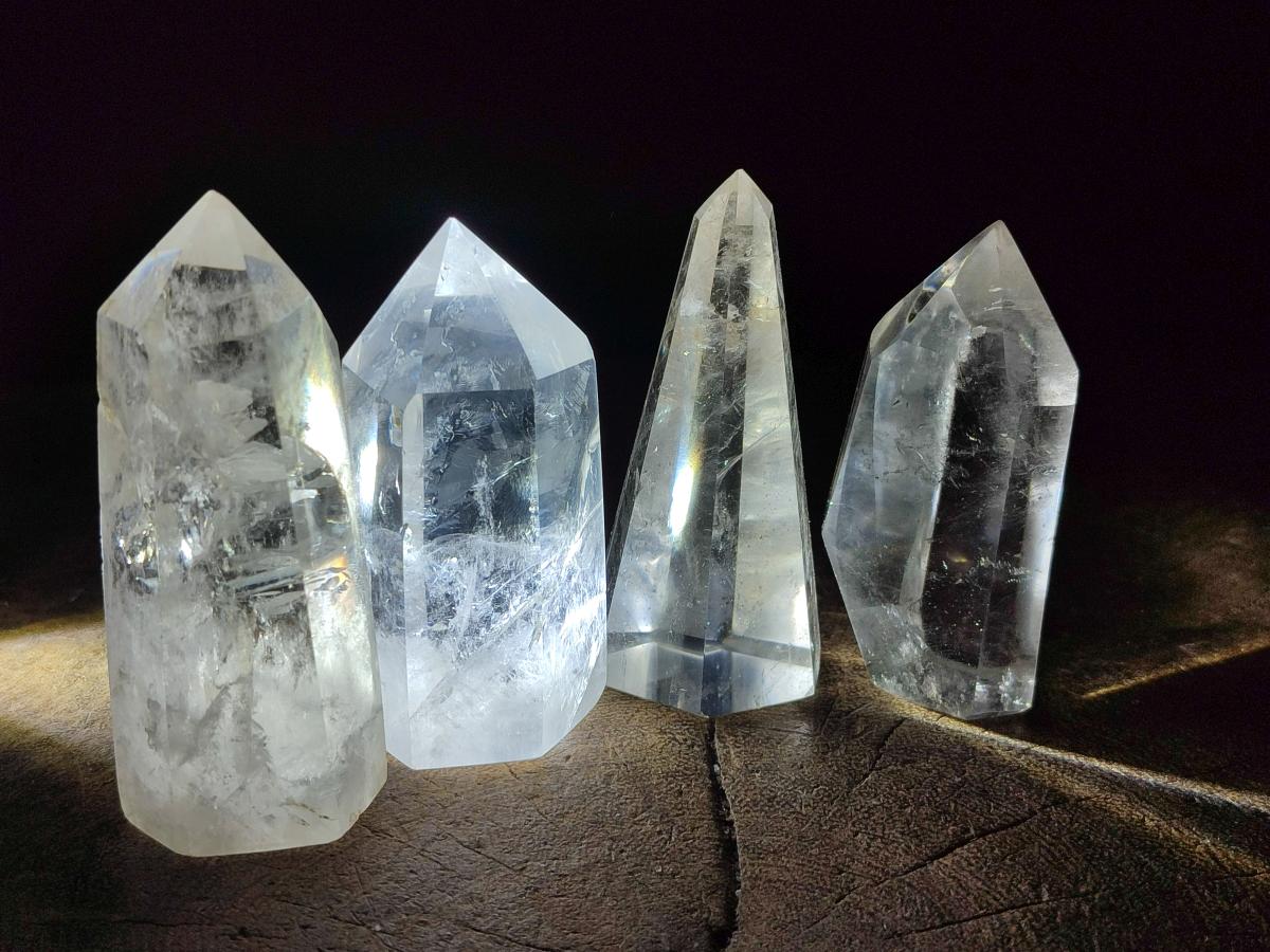 Polished Clear Quartz Display Crystals x 12 From Madagascar - Toprock Gemstones and Minerals 