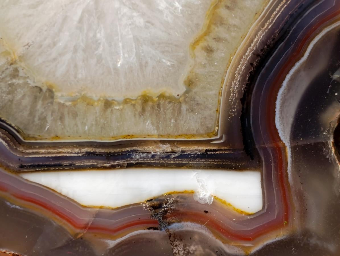 Polished One Side Red Shashe River Agate Slices x 2 From Shashe River, Zimbabwe - Toprock Gemstones and Minerals 