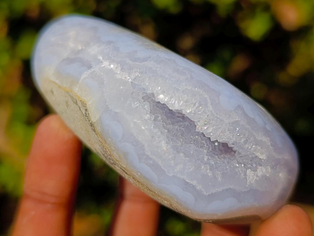 Polished Blue Lace Agate Geodes and Free Forms x 8 From Nsanje, Malawi - Toprock Gemstones and Minerals 