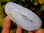 Polished Blue Lace Agate Geodes and Free Forms x 8 From Nsanje, Malawi - Toprock Gemstones and Minerals 
