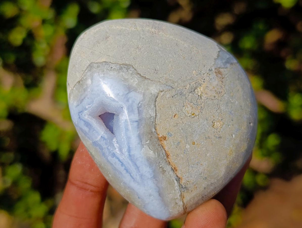 Polished Blue Lace Agate Geodes and Free Forms x 8 From Nsanje, Malawi - Toprock Gemstones and Minerals 