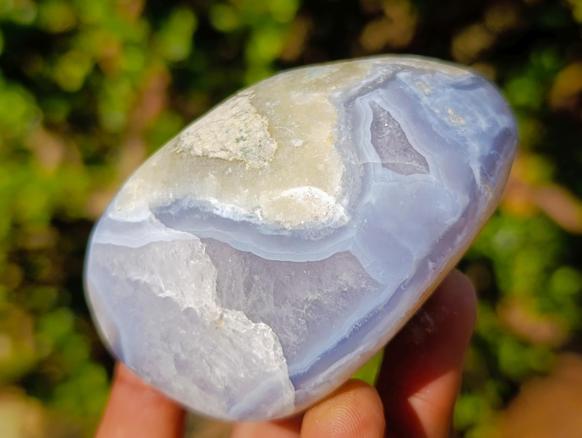 Polished Blue Lace Agate Geodes and Free Forms x 8 From Nsanje, Malawi - Toprock Gemstones and Minerals 
