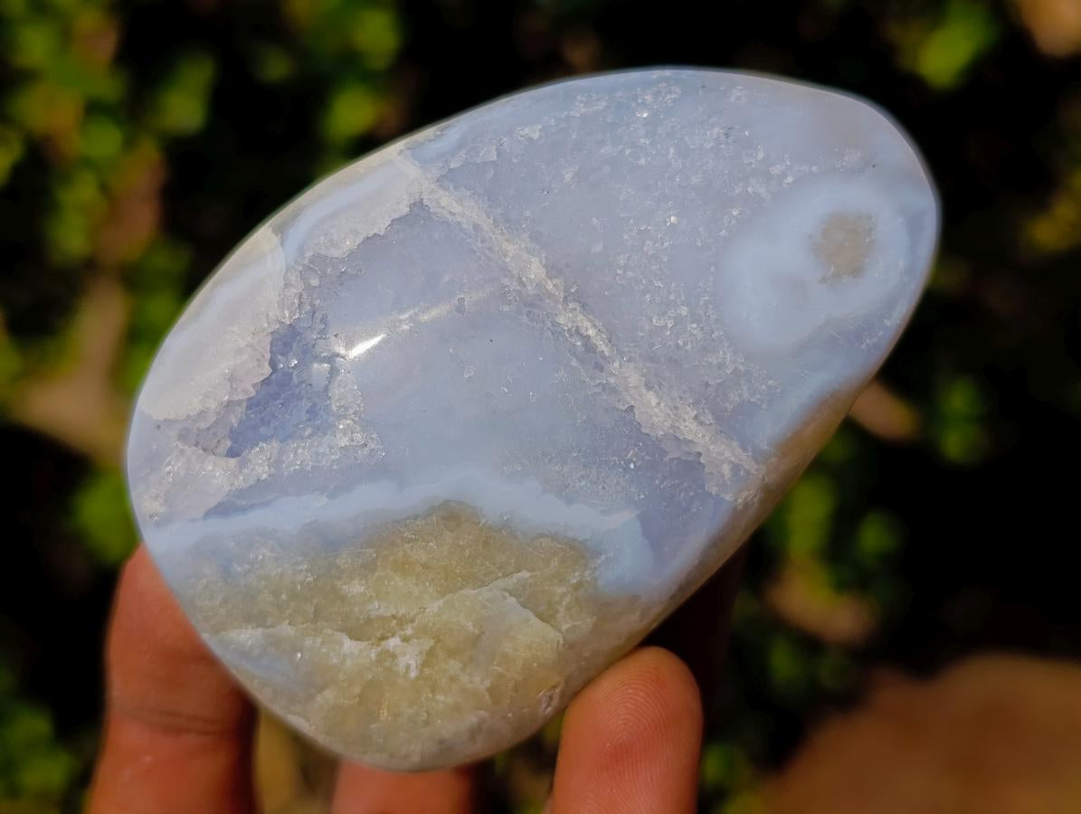 Polished Blue Lace Agate Geodes and Free Forms x 8 From Nsanje, Malawi - Toprock Gemstones and Minerals 