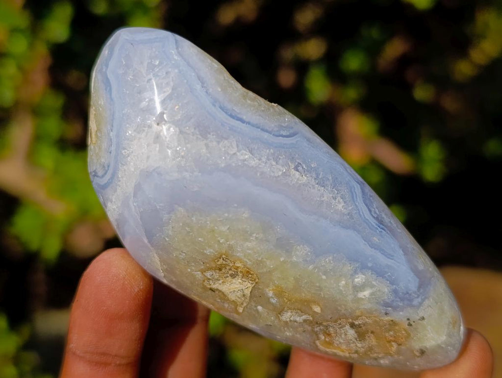 Polished Blue Lace Agate Geodes and Free Forms x 8 From Nsanje, Malawi - Toprock Gemstones and Minerals 