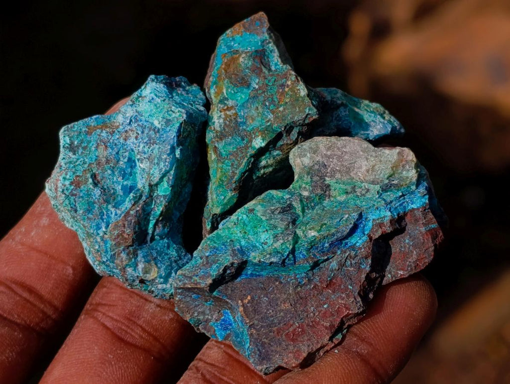 Natural Rough Cobbed Shattuckite Specimens x 2.79 kg Lot From Kaokoveld, Namibia - Toprock Gemstones and Minerals 