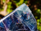 Polished One Side Watermelon Fluorite Specimens x 4 From Uis, Namibia - Toprock Gemstones and Minerals 