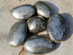 Polished Basalt Pharaoh Stone Galets x 6 From Iron Duke Mine, Zimbabwe - Toprock Gemstones and Minerals 