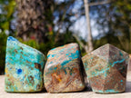 Polished Shattuckite Free Form Slices with Associated Minerals x 28 From Kaokoveld, Namibia - Toprock Gemstones and Minerals 