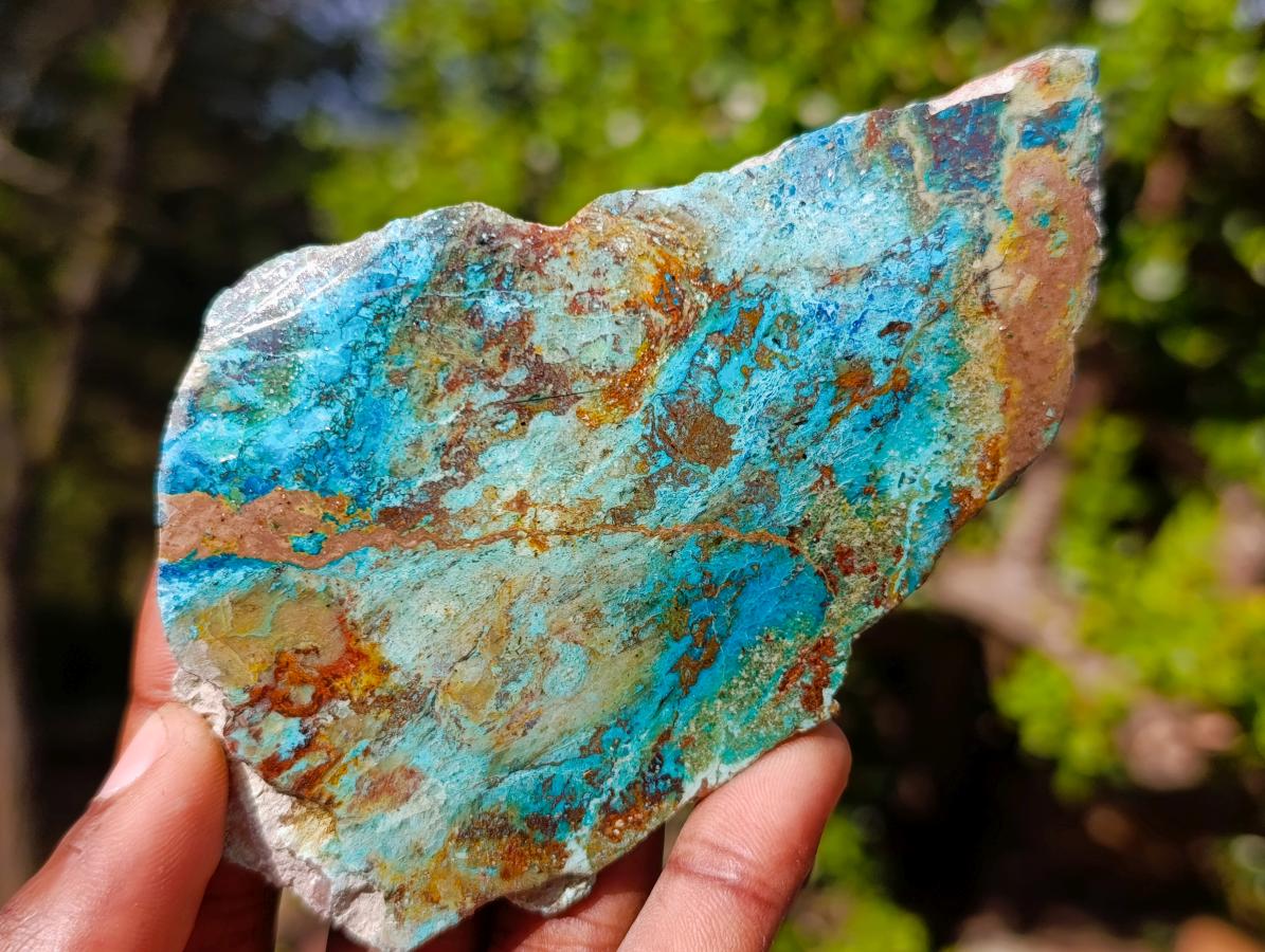 Polished Shattuckite Free Form Slices with Associated Minerals x 28 From Kaokoveld, Namibia - Toprock Gemstones and Minerals 