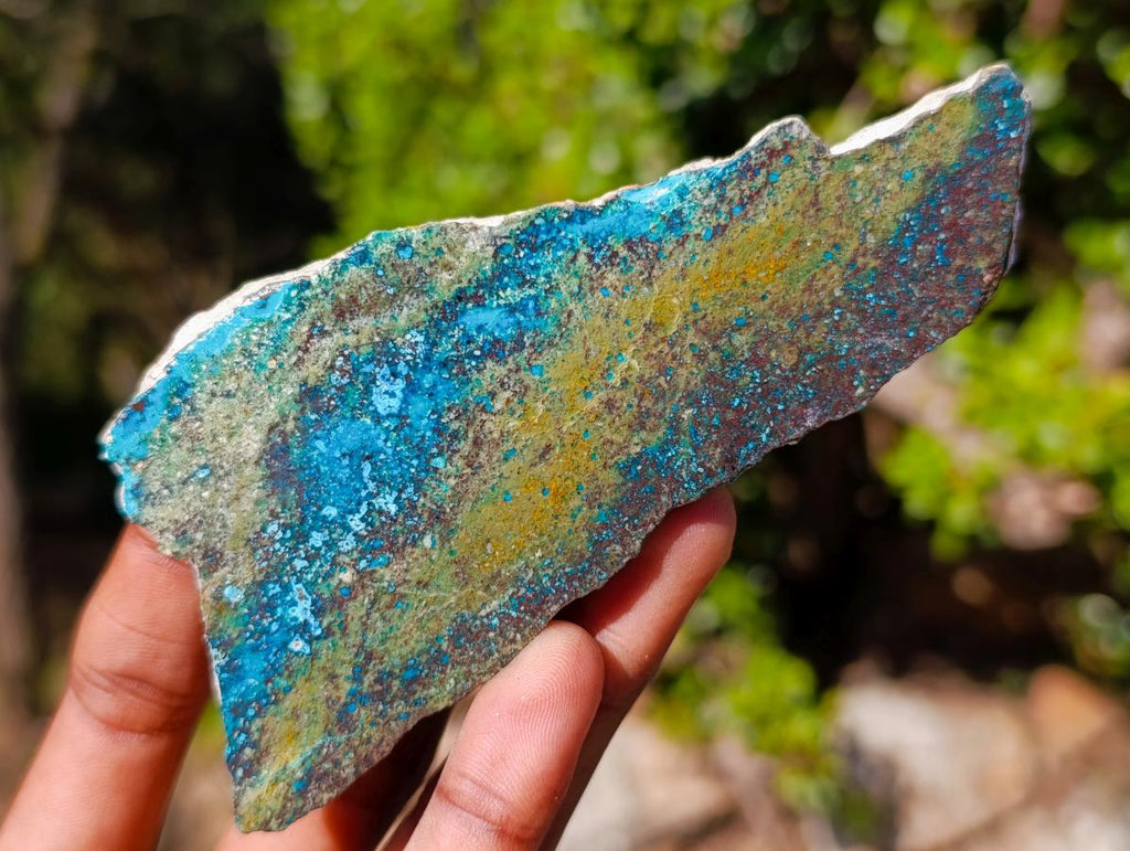 Polished Shattuckite Free Form Slices with Associated Minerals x 28 From Kaokoveld, Namibia - Toprock Gemstones and Minerals 
