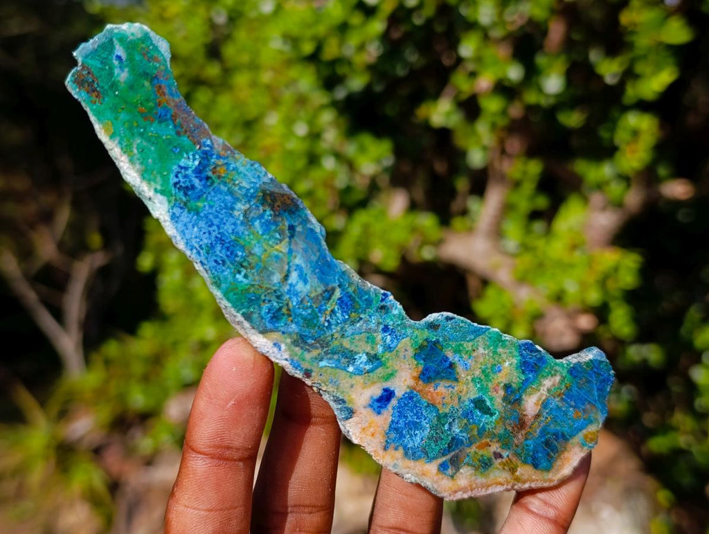 Polished Shattuckite Free Form Slices with Associated Minerals x 28 From Kaokoveld, Namibia - Toprock Gemstones and Minerals 