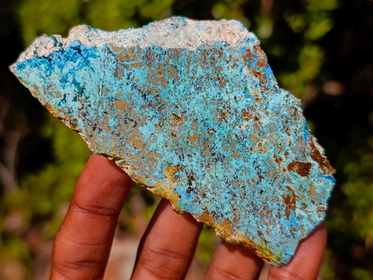 Polished Shattuckite Free Form Slices with Associated Minerals x 28 From Kaokoveld, Namibia - Toprock Gemstones and Minerals 