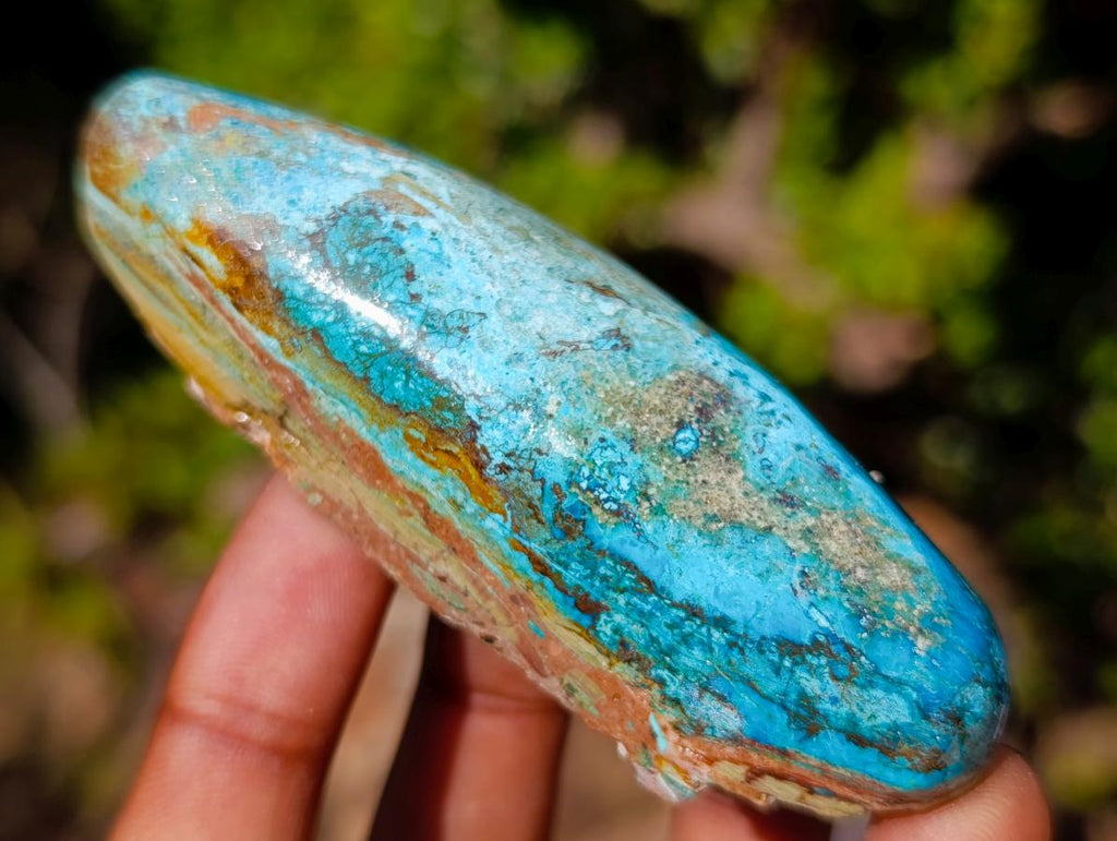 Polished Shattuckite Free Form Slices with Associated Minerals x 28 From Kaokoveld, Namibia - Toprock Gemstones and Minerals 
