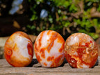 Polished Carnelian Agate Gemstone Palm Stones x 28 From Madagascar - Toprock Gemstones and Minerals 