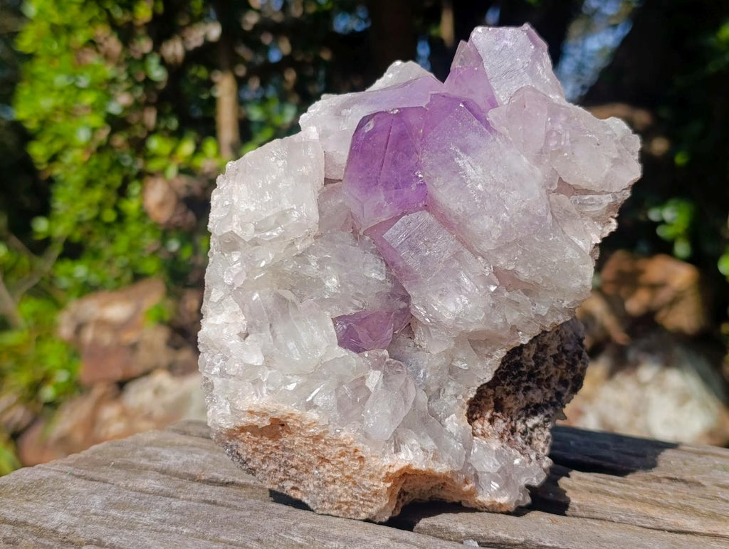 Natural Jacaranda Amethyst Crystal Clusters x 2 From Mumbwa, Zambia - Toprock Gemstones and Minerals 