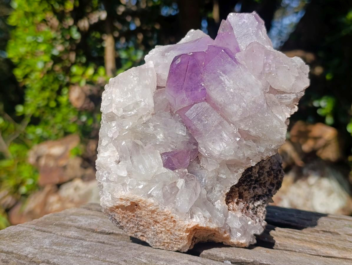 Natural Jacaranda Amethyst Crystal Clusters x 2 From Mumbwa, Zambia - Toprock Gemstones and Minerals 