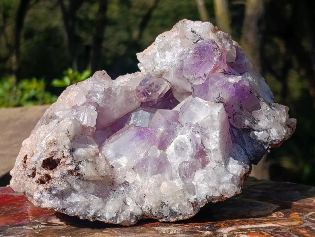 Natural Jacaranda Amethyst Crystal Clusters x 2 From Mumbwa, Zambia - Toprock Gemstones and Minerals 