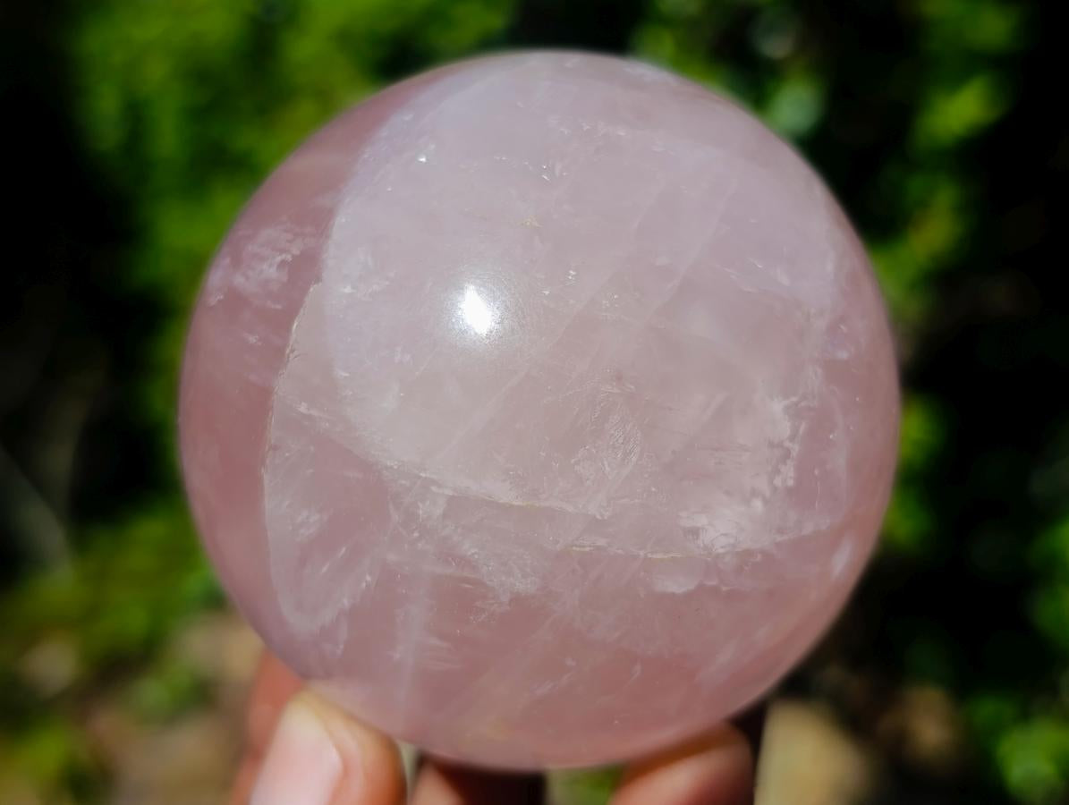 Polished Gemmy Star Rose Quartz Spheres x 3 From Madagascar - Toprock Gemstones and Minerals 