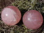 Polished Gemmy Star Rose Quartz Spheres x 3 From Madagascar - Toprock Gemstones and Minerals 