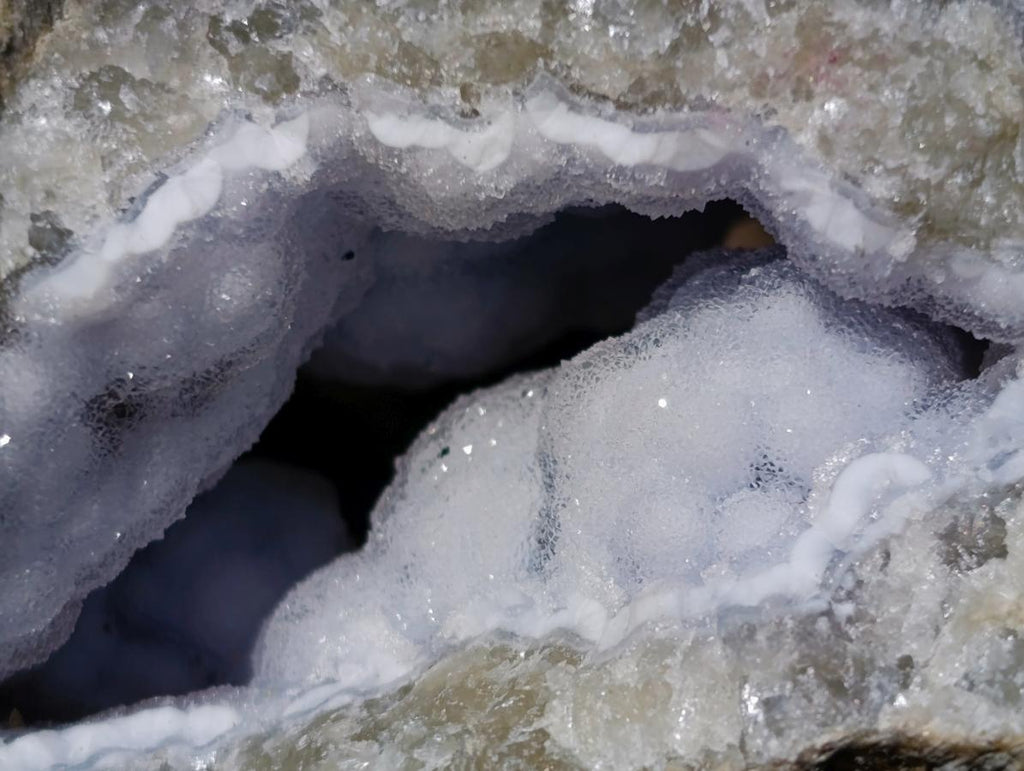 Polished On One Side Blue Lace Agate Geodes x 6 From Nsanje, Malawi - Toprock Gemstones and Minerals 