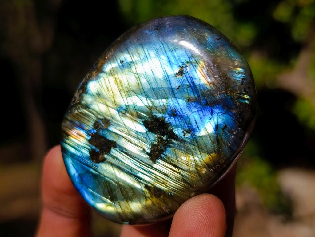 Polished Labradorite Palm Stones x 20 From Madagascar - Toprock Gemstones and Minerals 
