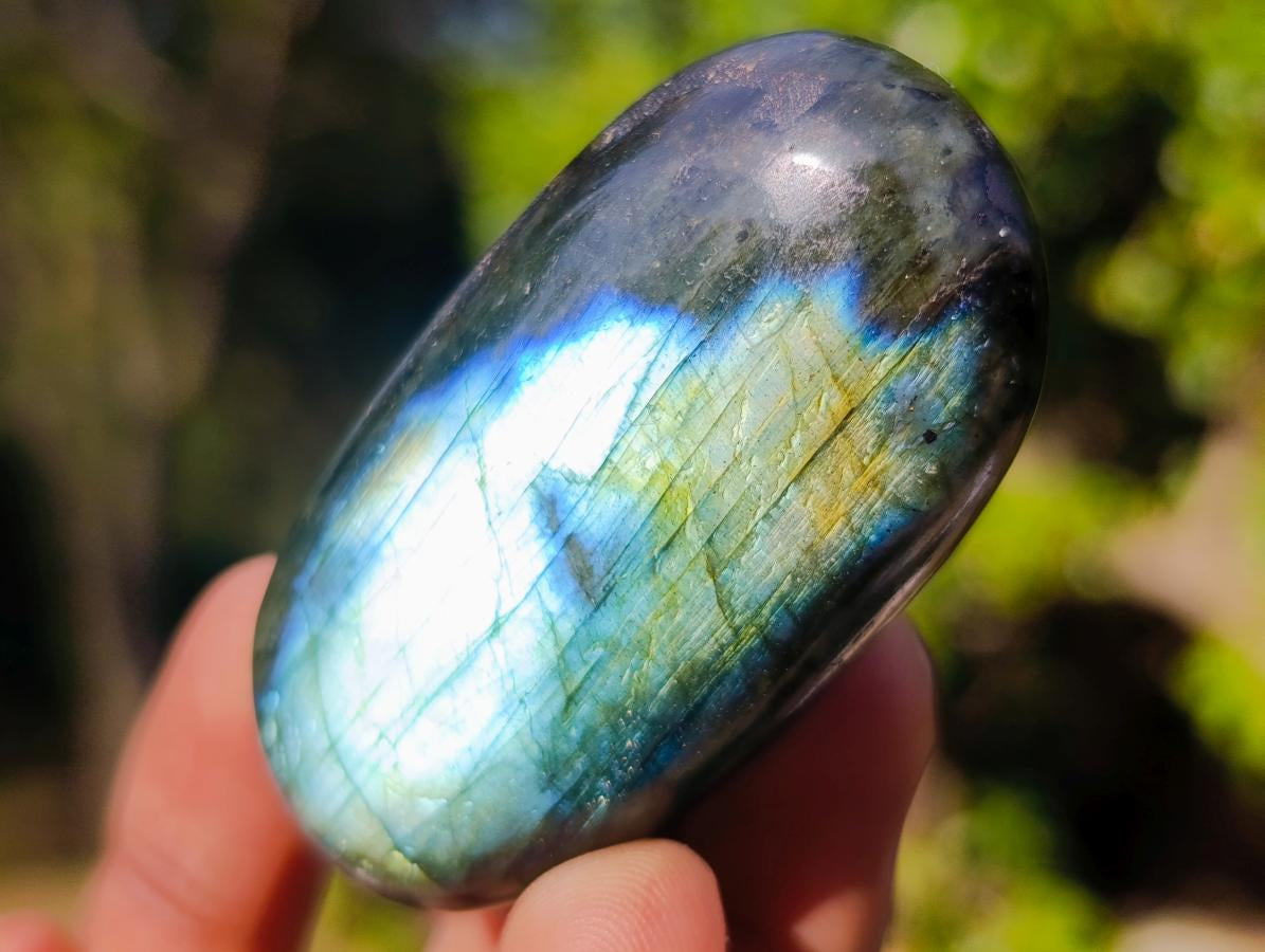 Polished Labradorite Palm Stones x 20 From Madagascar - Toprock Gemstones and Minerals 