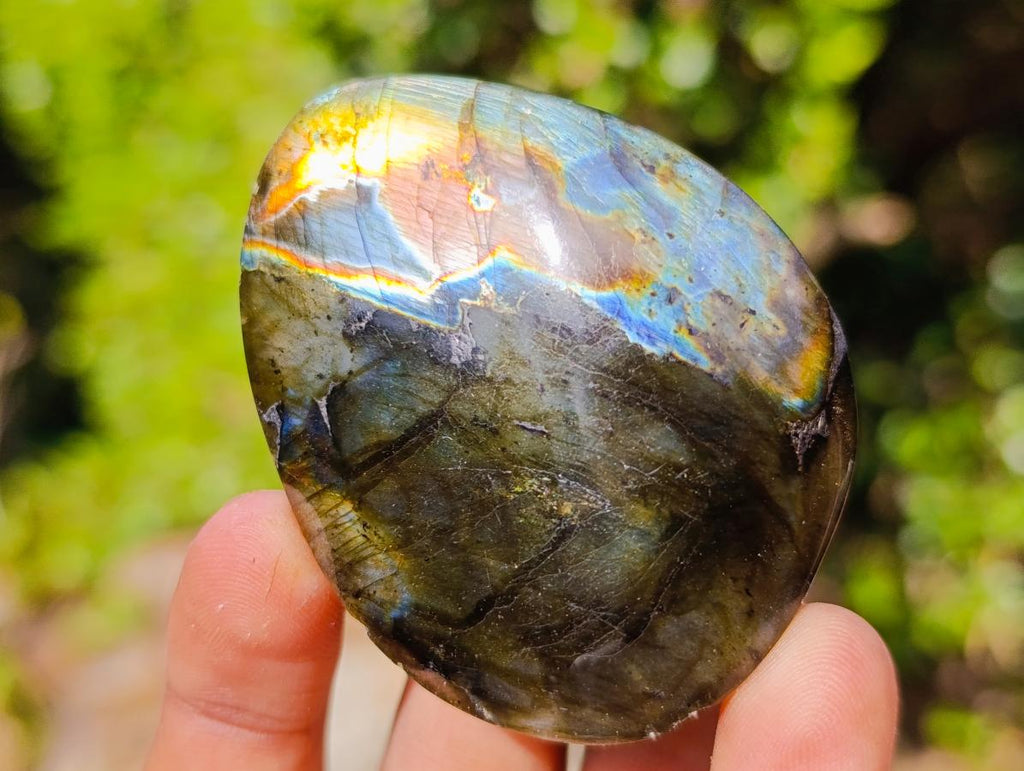 Polished Labradorite Palm Stones x 20 From Madagascar - Toprock Gemstones and Minerals 
