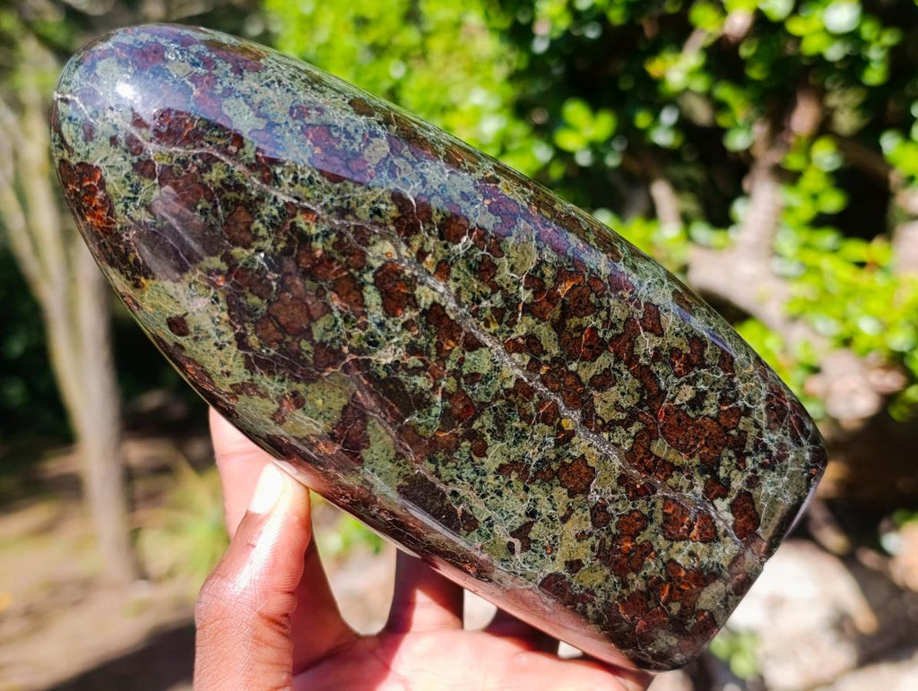Polished Eclogite Standing Display Pieces x 1 From Northern Cape, South Africa - Toprock Gemstones and Minerals 