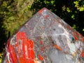 Polished XL Bloodstone Display Crystal Point x 1 From Swaziland - Toprock Gemstones and Minerals 