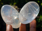 Polished Girasol Pearl Quartz Palm Stones x 24 From Ambatondrazaka, Madagascar - Toprock Gemstones and Minerals 