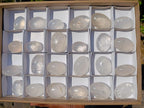 Polished Girasol Pearl Quartz Palm Stones x 24 From Ambatondrazaka, Madagascar - Toprock Gemstones and Minerals 