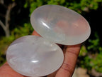 Polished Girasol Pearl Quartz Palm Stones x 24 From Ambatondrazaka, Madagascar - Toprock Gemstones and Minerals 