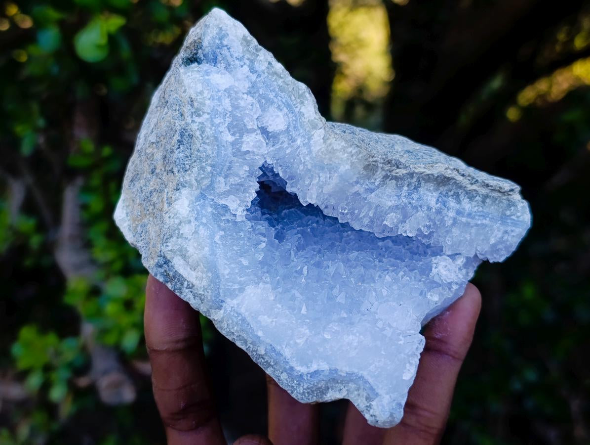 Natural Blue Lace Agate Geodes x 6 From Nsanje, Malawi - Toprock Gemstones and Minerals 