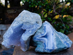Natural Blue Lace Agate Geodes x 6 From Nsanje, Malawi - Toprock Gemstones and Minerals 