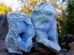 Natural Blue Lace Agate Geodes x 6 From Nsanje, Malawi - Toprock Gemstones and Minerals 