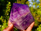 Polished Chevron Amethyst Display Crystal Points x 3 From Zambia - Toprock Gemstones and Minerals 