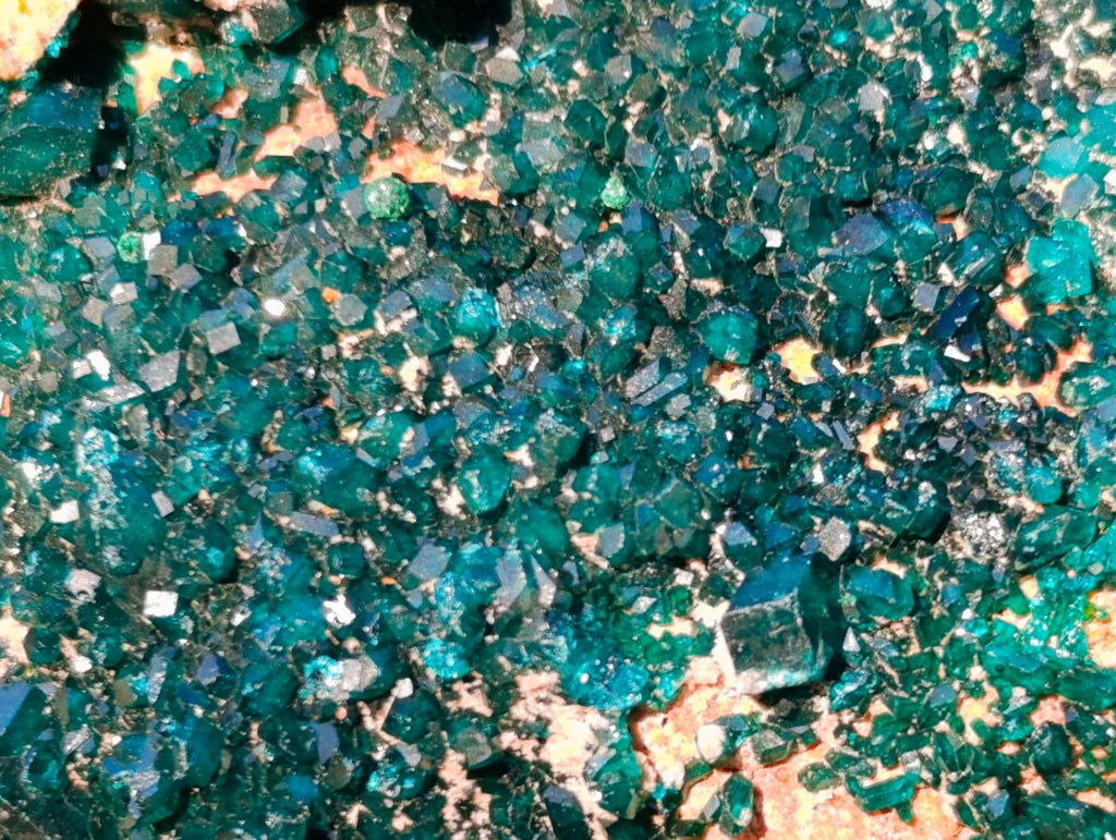 Natural Cabinet Dioptase on Dolomite Specimens x 2 From Likasi, Congo - Toprock Gemstones and Minerals 