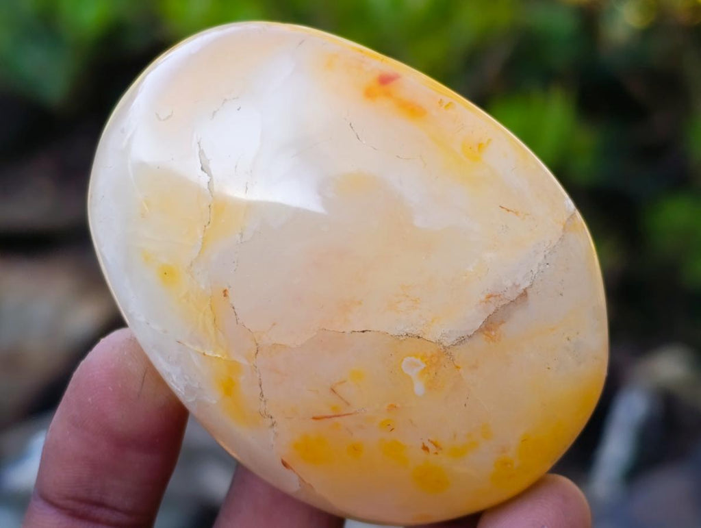 Polished Carnelian Agate Gemstone Galets x 14 From Madagascar - Toprock Gemstones and Minerals 