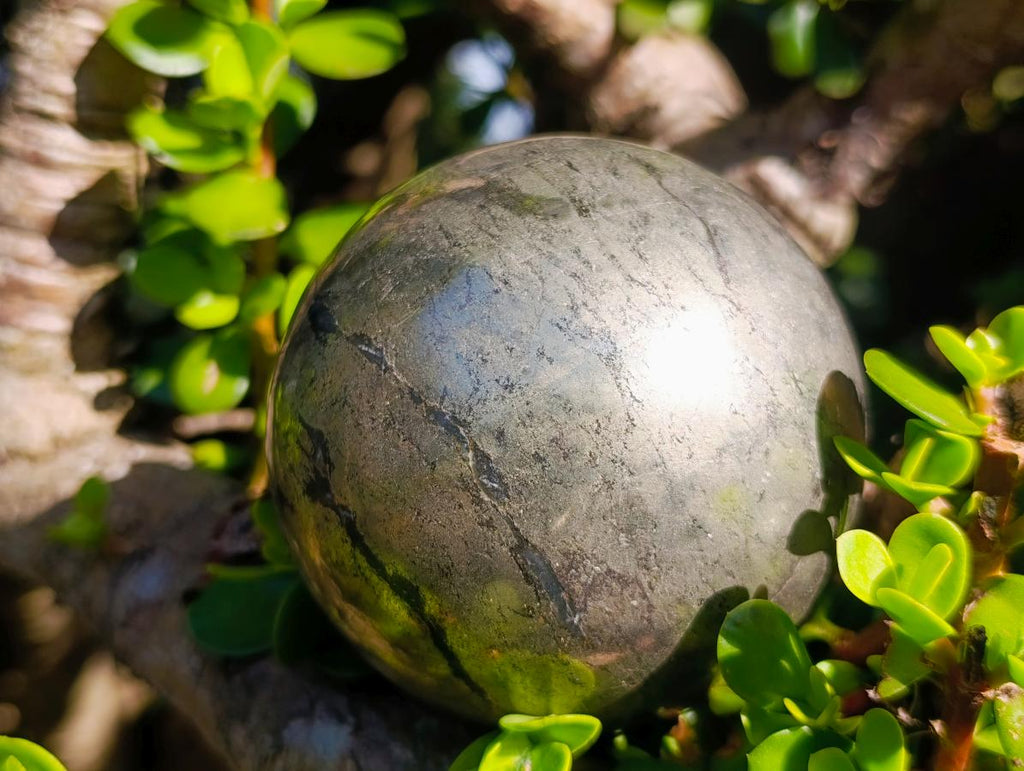 Polished Large Basalt Pharaoh Stone Sphere x 1 From Iron Duke Mine, Zimbabwe - Toprock Gemstones and Minerals 