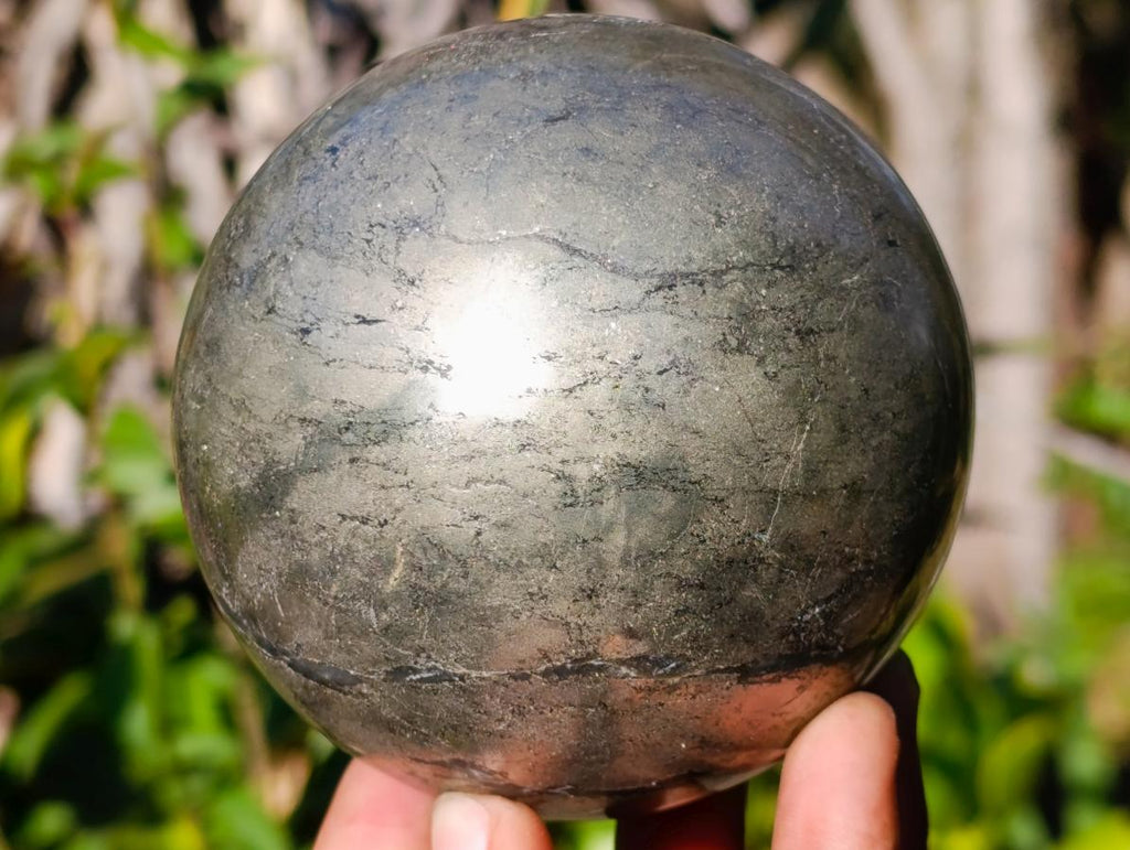 Polished Large Basalt Pharaoh Stone Sphere x 1 From Iron Duke Mine, Zimbabwe - Toprock Gemstones and Minerals 