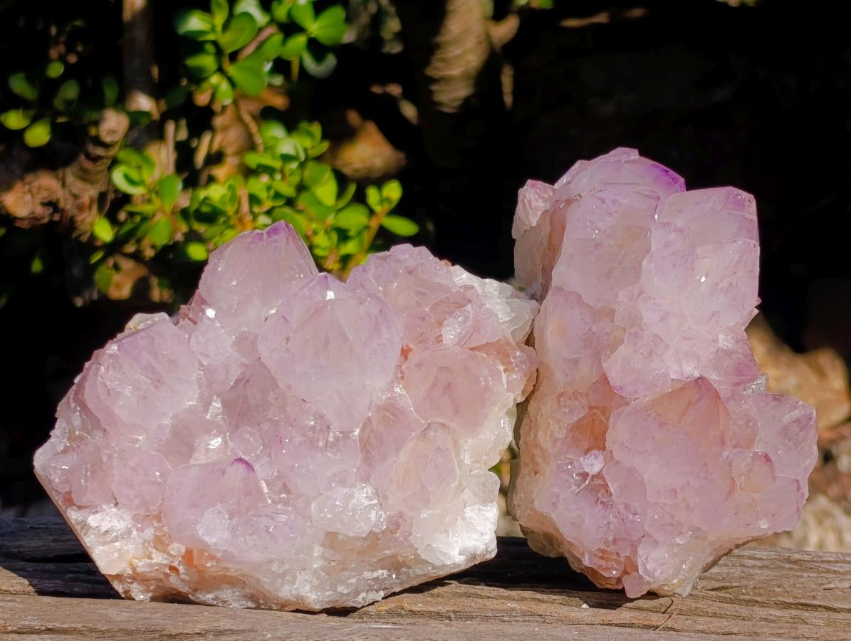 Natural Spirit Amethyst Clusters x 2 From Boekenhouthoek, South Africa - Toprock Gemstones and Minerals 