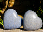 Polished Lazulite Hearts x 6 From Madagascar