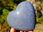 Polished Lazulite Hearts x 6 From Madagascar