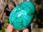 Polished Flower Banded Malachite Gemstone Eggs x 4 From Congo - Toprock Gemstones and Minerals 