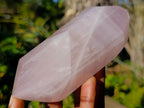 Polished Double Terminated Gemmy Rose Quartz Crystals x 6 From Madagascar