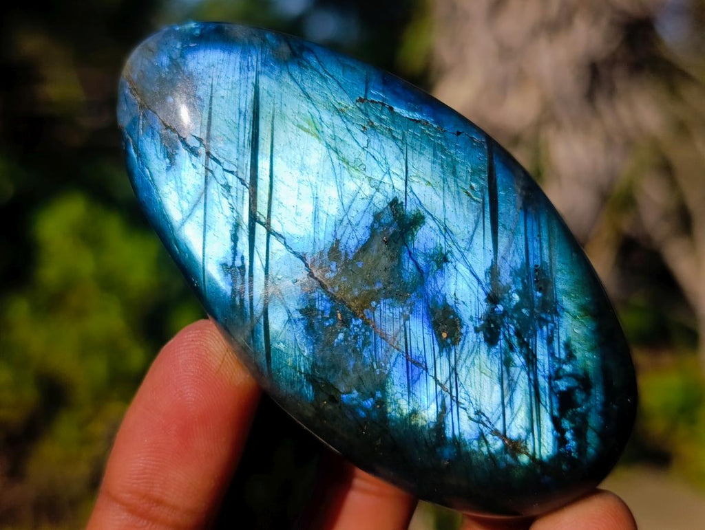 Polished Labradorite Palm Stones x 24 From Madagascar - Toprock Gemstones and Minerals 
